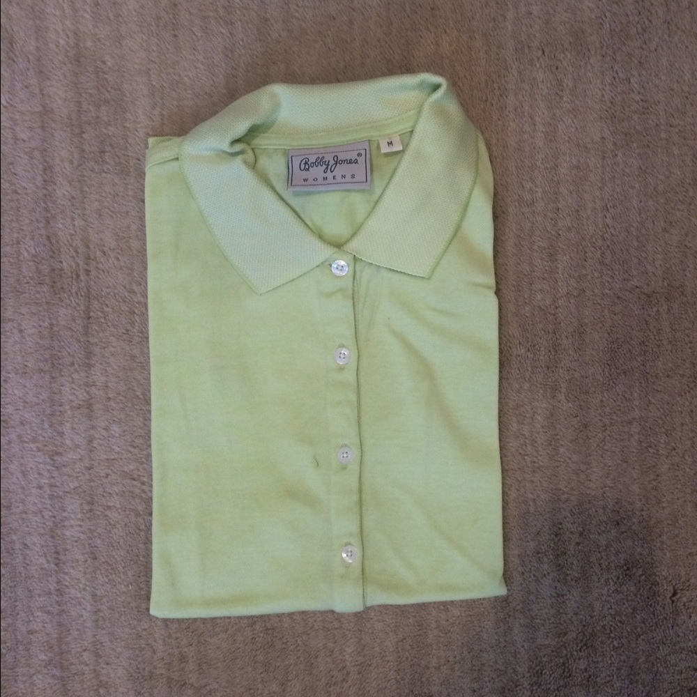 NWOT Bobby Jones Golf Green Sleeveless Polo Shirt Size: Medium